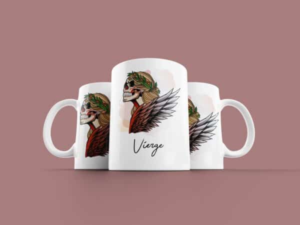 Tasse signe Vierge Calavera Rouge