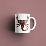 Tasse signe Scorpion Calavera Rouge