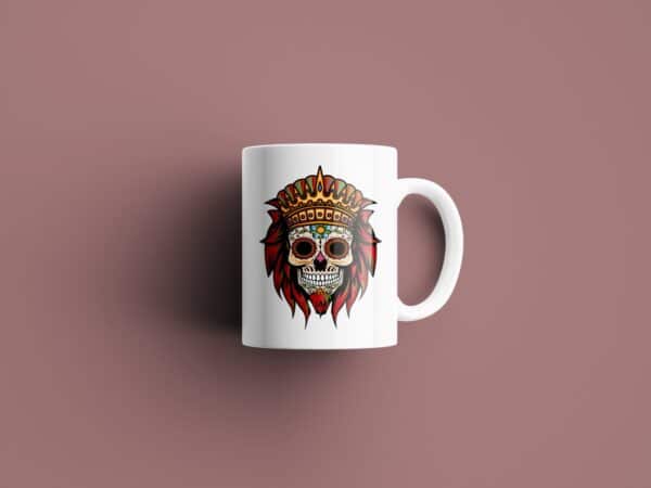 Tasse signe Lion Calavera Rouge