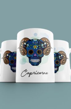 Tasse signe Capricorne Calavera