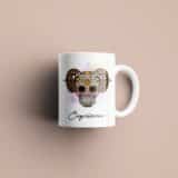 Tasse signe Capricorne Calavera Rose – Image 2