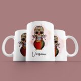 Tasse signe Verseau Calavera Rouge