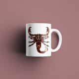 Tasse signe Scorpion Calavera Rouge
