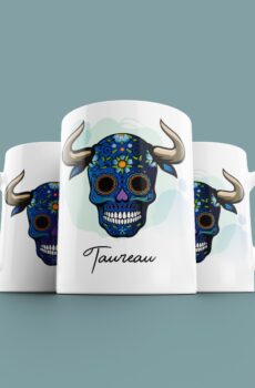 Tasse signe Taureau Calavera