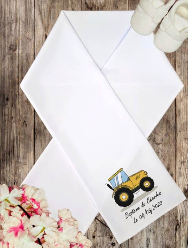 Linge Blanc de Baptême - Tracteur – Image 3