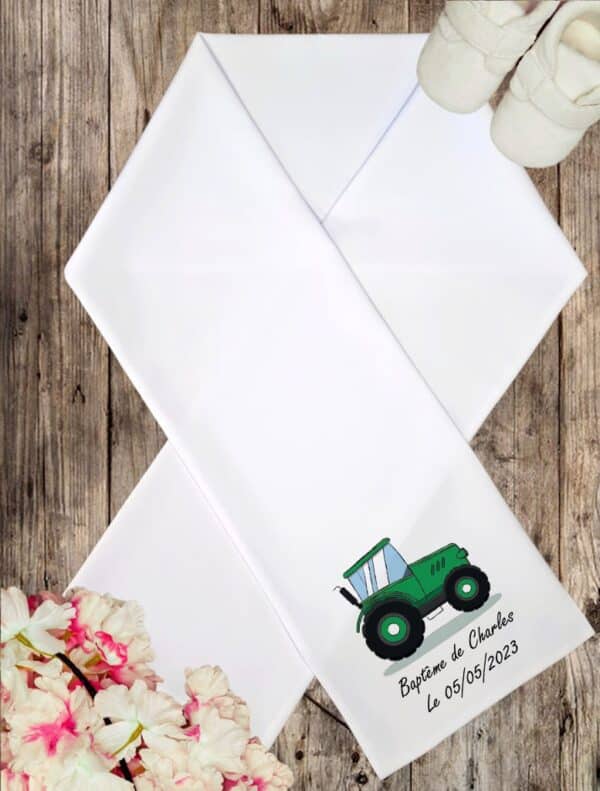 Linge Blanc de Baptême - Tracteur – Image 4