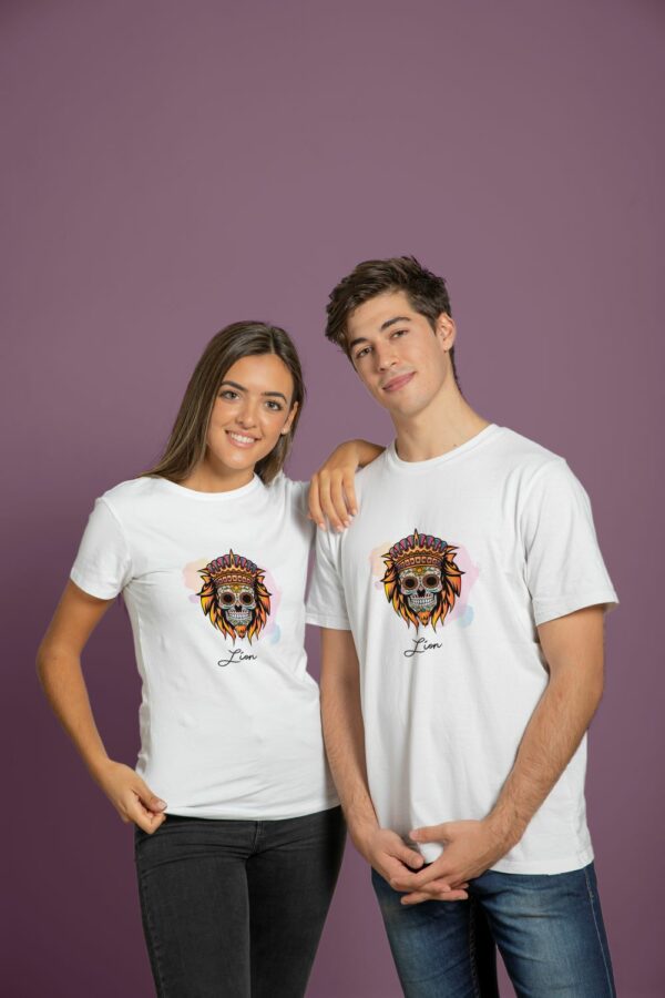 Photo tee shirt Lion blanc