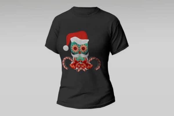 T Shirt Père Noël Calavera Femme – Image 2