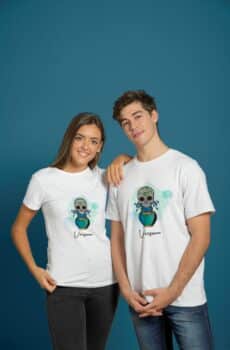 Photo T shirt Verseau Bleu