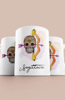 Tasse signe Sagittaire Calavera