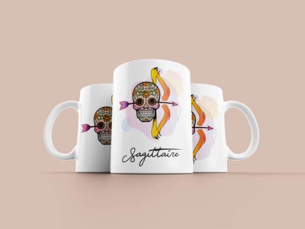 Tasse signe Sagittaire Calavera