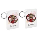 Porte-clés Rouge signe du Zodiaque Calavera