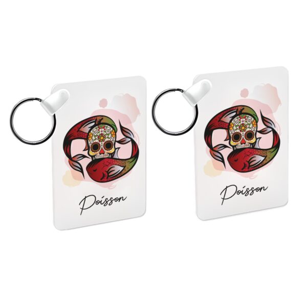 Porte-clés Rouge signe du Zodiaque Calavera