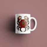 Tasse signe Cancer Calavera Rouge