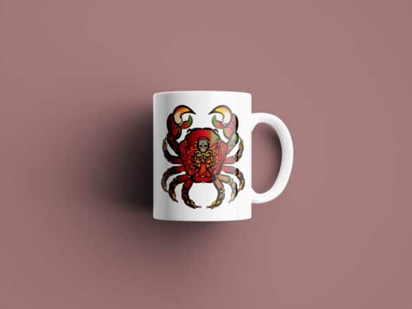 Tasse signe Cancer Calavera Rouge