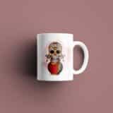 Tasse signe Verseau Calavera Rouge