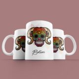Tasse signe Bélier Calavera Rouge