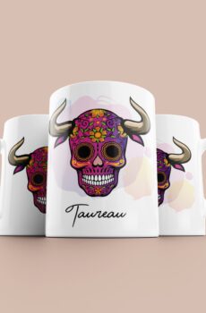 Tasse signe Taureau Calavera