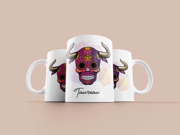 Tasse signe Taureau Calavera