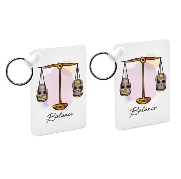 Porte-clés Rose signe du Zodiaque Calavera – Image 2