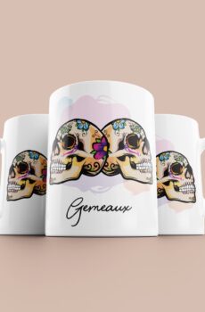 Tasse signe Gémeaux Calavera