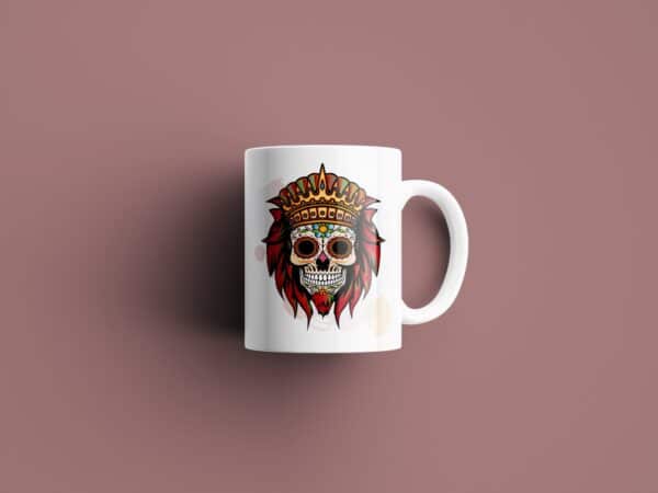 Tasse signe Lion Calavera Rouge