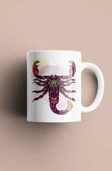 Tasse signe Scorpion Calavera