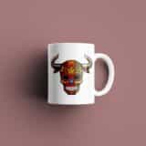 Tasse signe Taureau Calavera Rouge