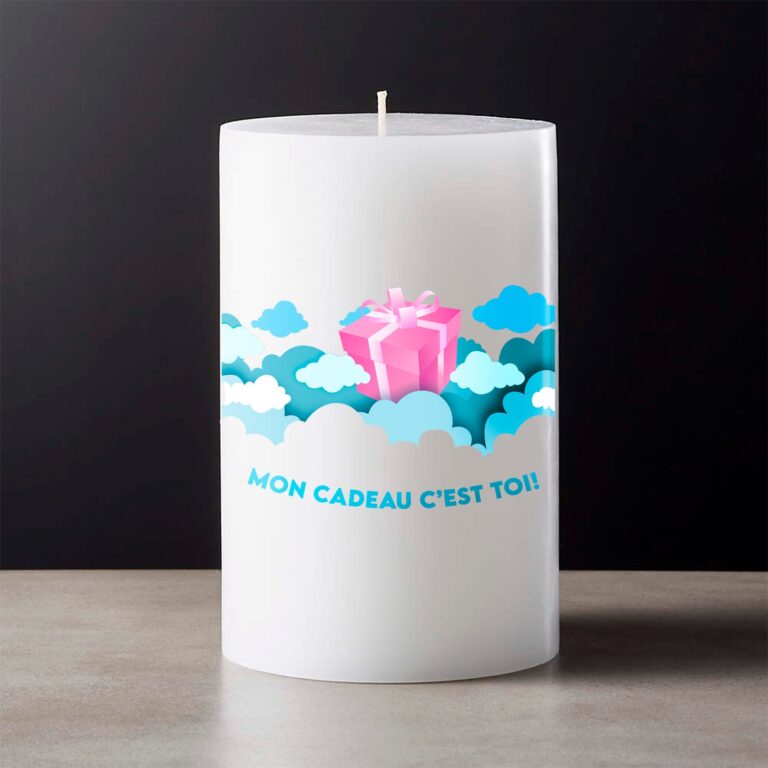 Bougie personnalisée avec monogramme