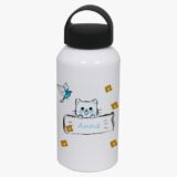 Gourde chat bleu