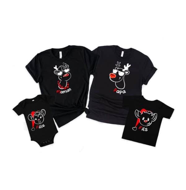 Cadeau Noël famille - T-shirt personnalisé Renne – Image 2