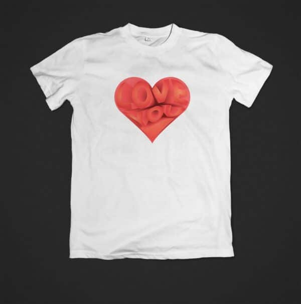 T-Shirt Saint Valentin Love You