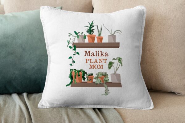 Coussin plante personnalisé