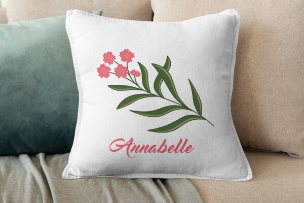 Coussin plante personnalisé