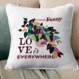 Coussin plante personnalisé