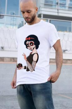 T-Shirt Blanche Neige - Tête de mort Mexique