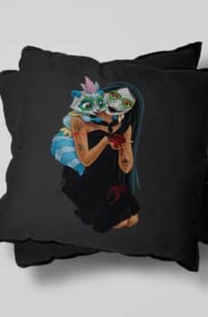 Coussin Pocahontas - Tête de mort mexicaine