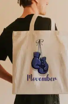 tote bag movember gants de boxe