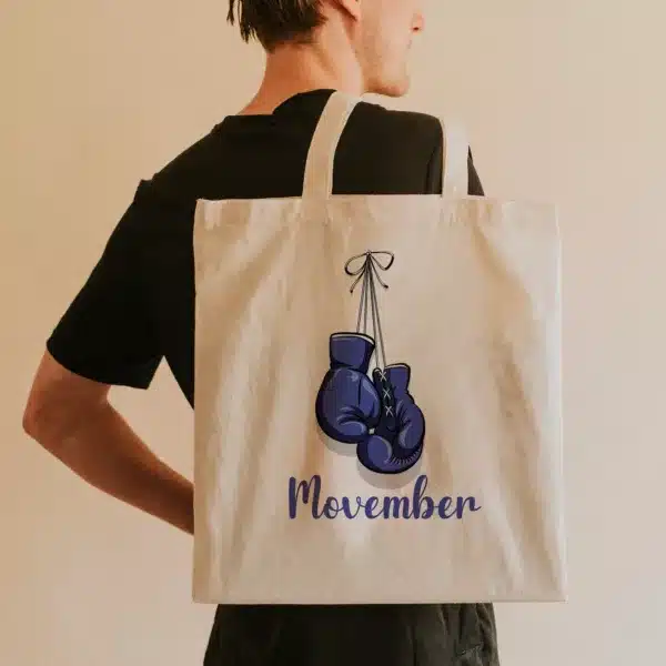 tote bag movember gants de boxe