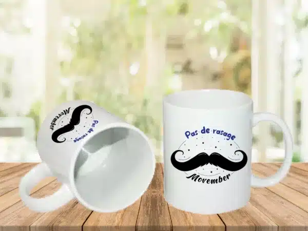 Movember moustache - Mug – Image 4