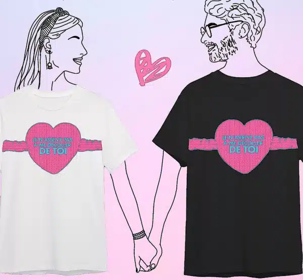 T-shirt Couple Saint-Valentin