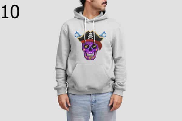 Sweat à Capuche Mixte Skull Art