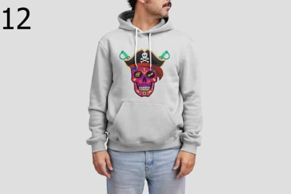 Sweat à Capuche Mixte Skull Art