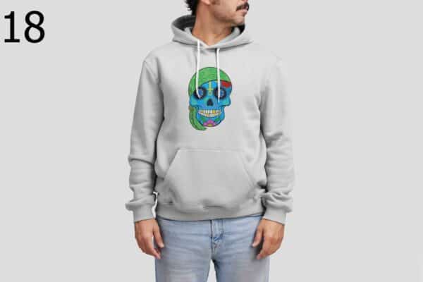Sweat à Capuche Mixte Skull Art
