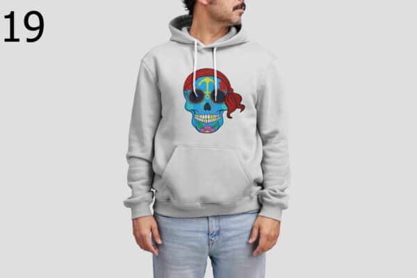 Sweat à Capuche Mixte Skull Art