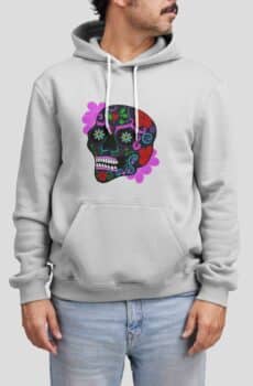 Sweat à Capuche Mixte Skull Art