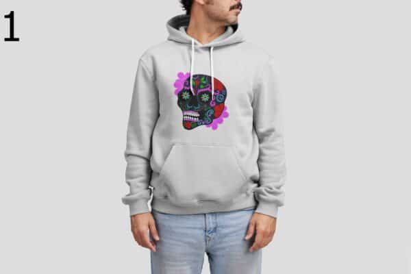 Sweat à Capuche Mixte Skull Art