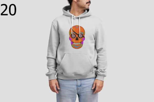 Sweat à Capuche Mixte Skull Art