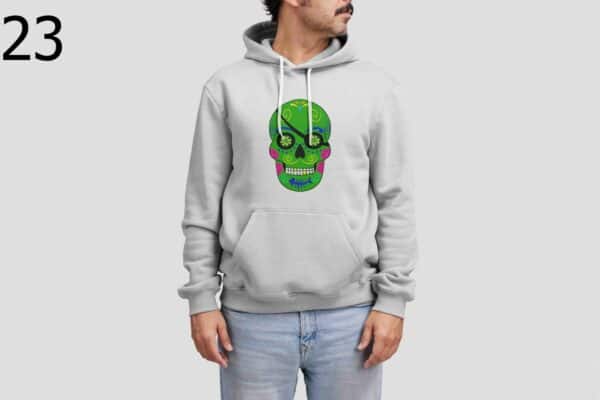 Sweat à Capuche Mixte Skull Art – Image 23