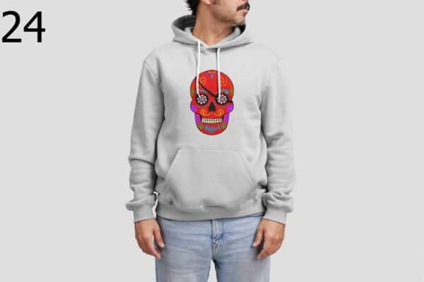Sweat à Capuche Mixte Skull Art